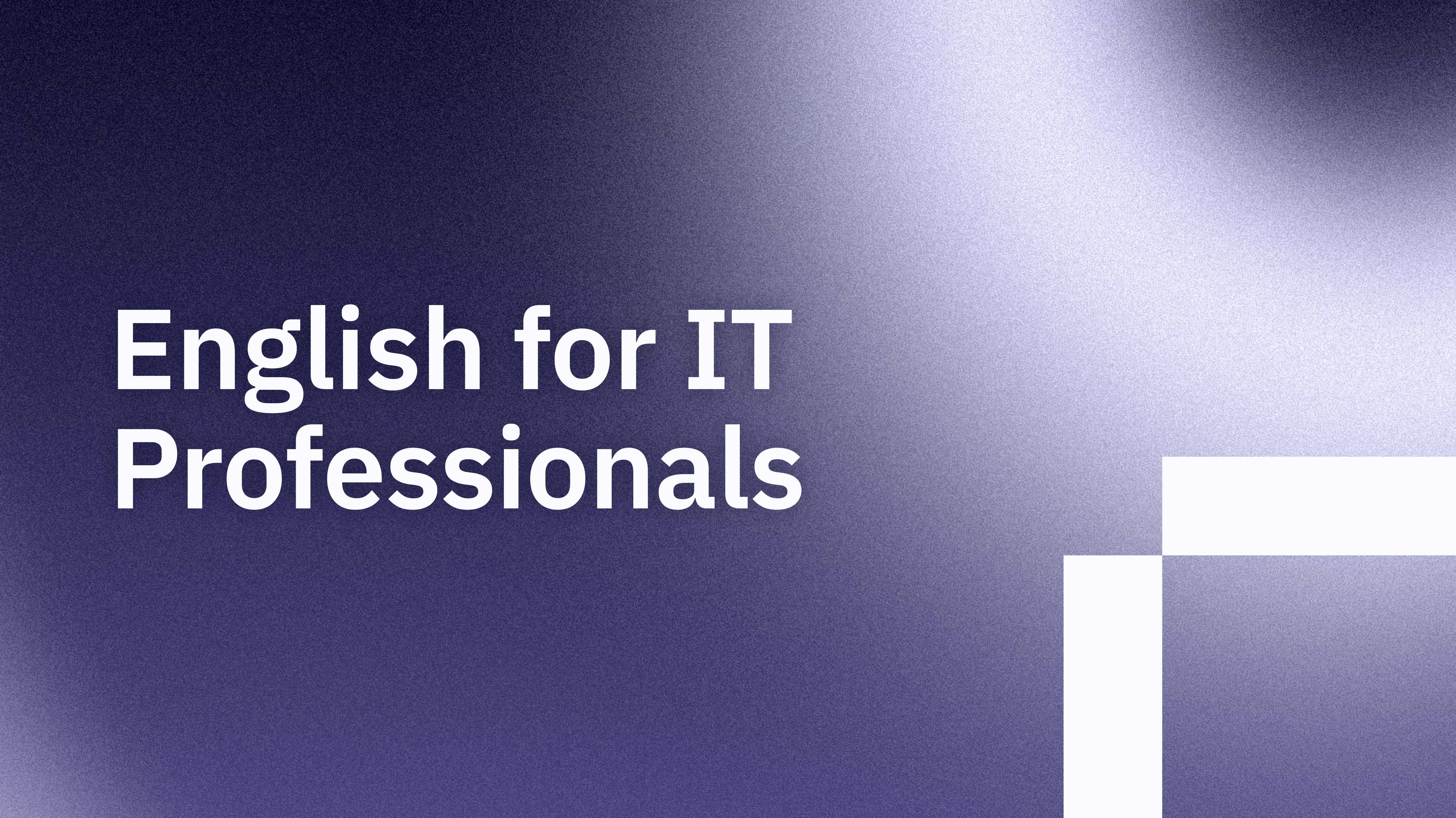 English for IT Professionals